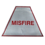 Sign Stickers - Reflective Misfire Sticker for 3-Sided Pyramid Cone